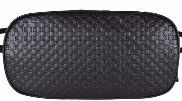 Bolso Dome de piel Gucci Guccissima negro