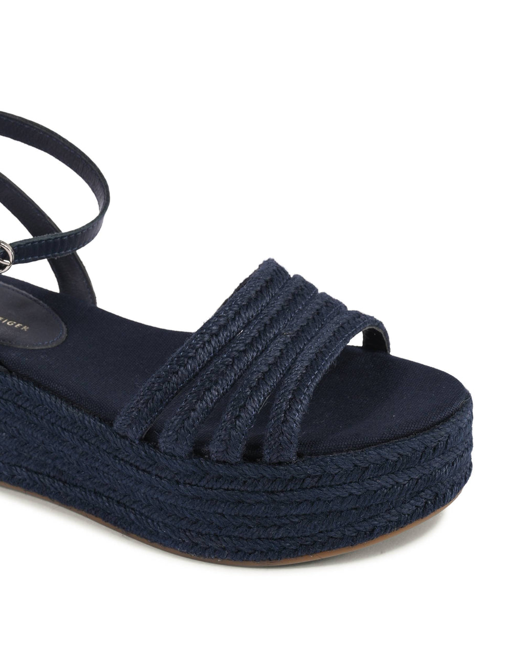 Tommy Hilfiger - Sandalias de cuña para mujer, color azul, FW0FW07218DW6