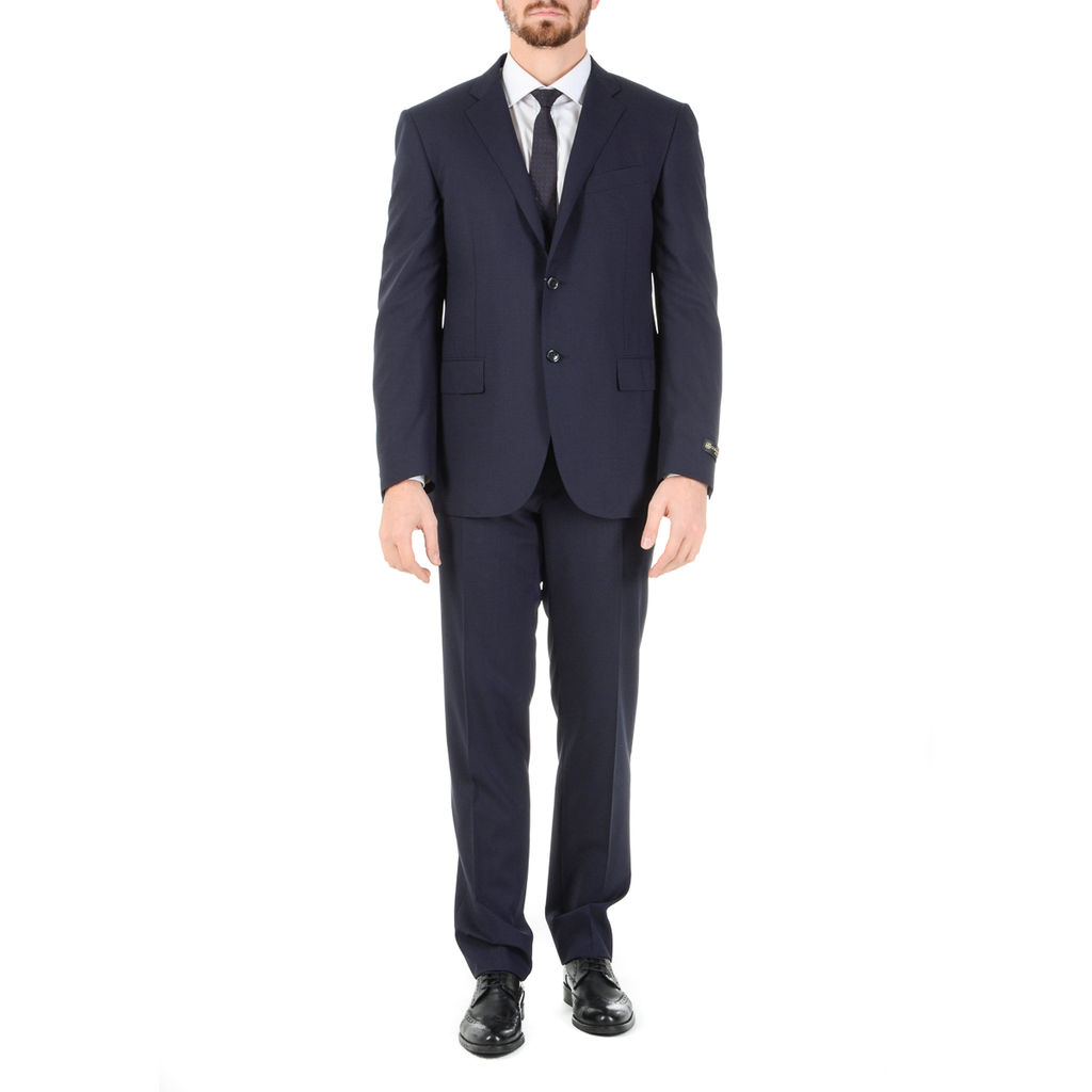Traje Corneliani para hombre, manga larga, azul oscuro, talla Super 140