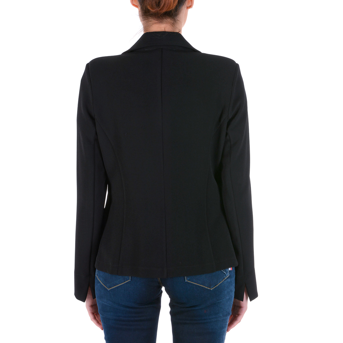 Chaqueta de mujer V 1969 Italia de manga larga negra ROMA