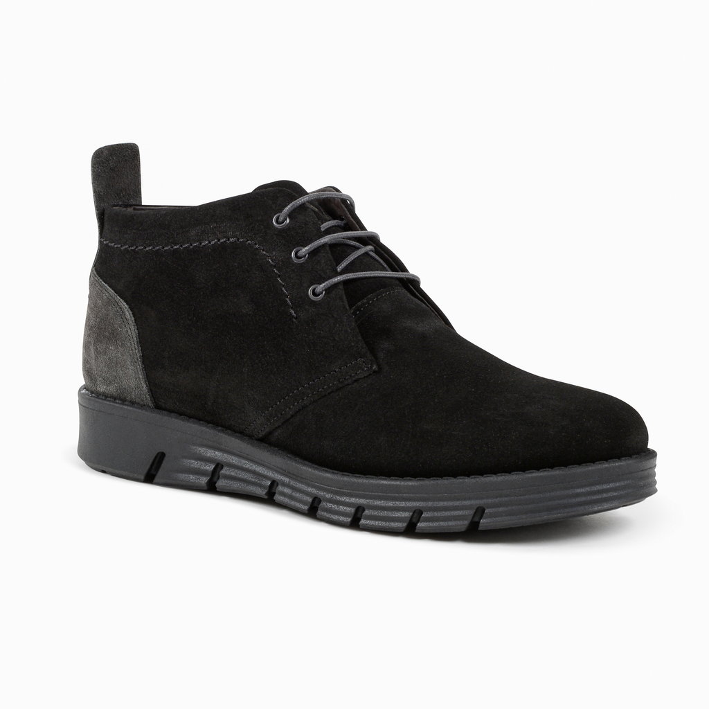 19V69 Italia Botín Hombre Negro Gris 930 CAMOSCIO NERO GRIGIO