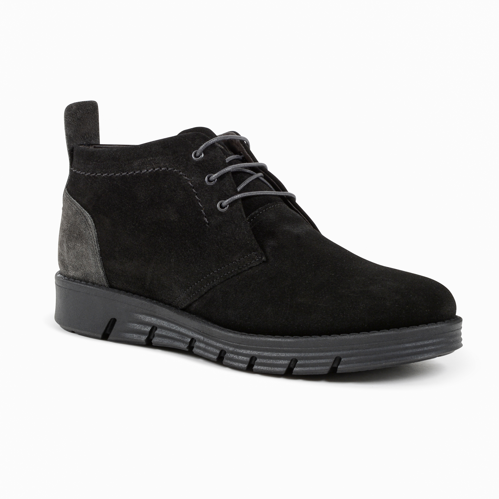 19V69 Italia Botín Hombre Negro Gris 930 CAMOSCIO NERO GRIGIO