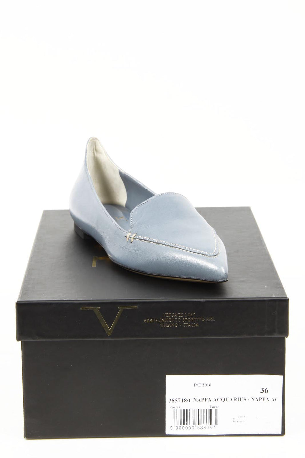 V 1969 Italia Bailarina sin cordones para mujer 285718-1 Nappa Acquarius