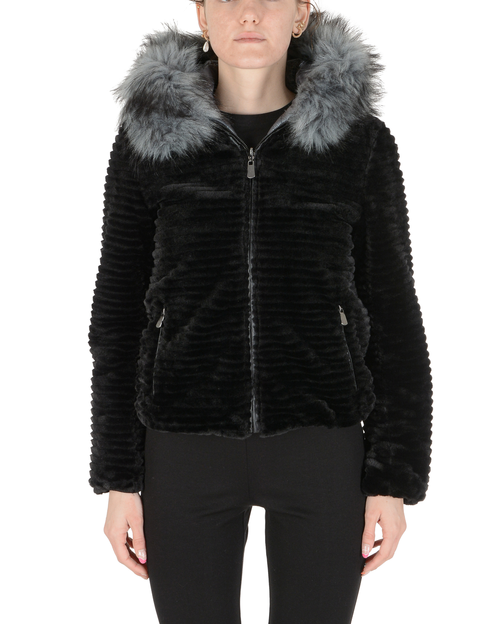 19V69 Italia Chaqueta de mujer Negro Gris ARIA NEGRO GRIS