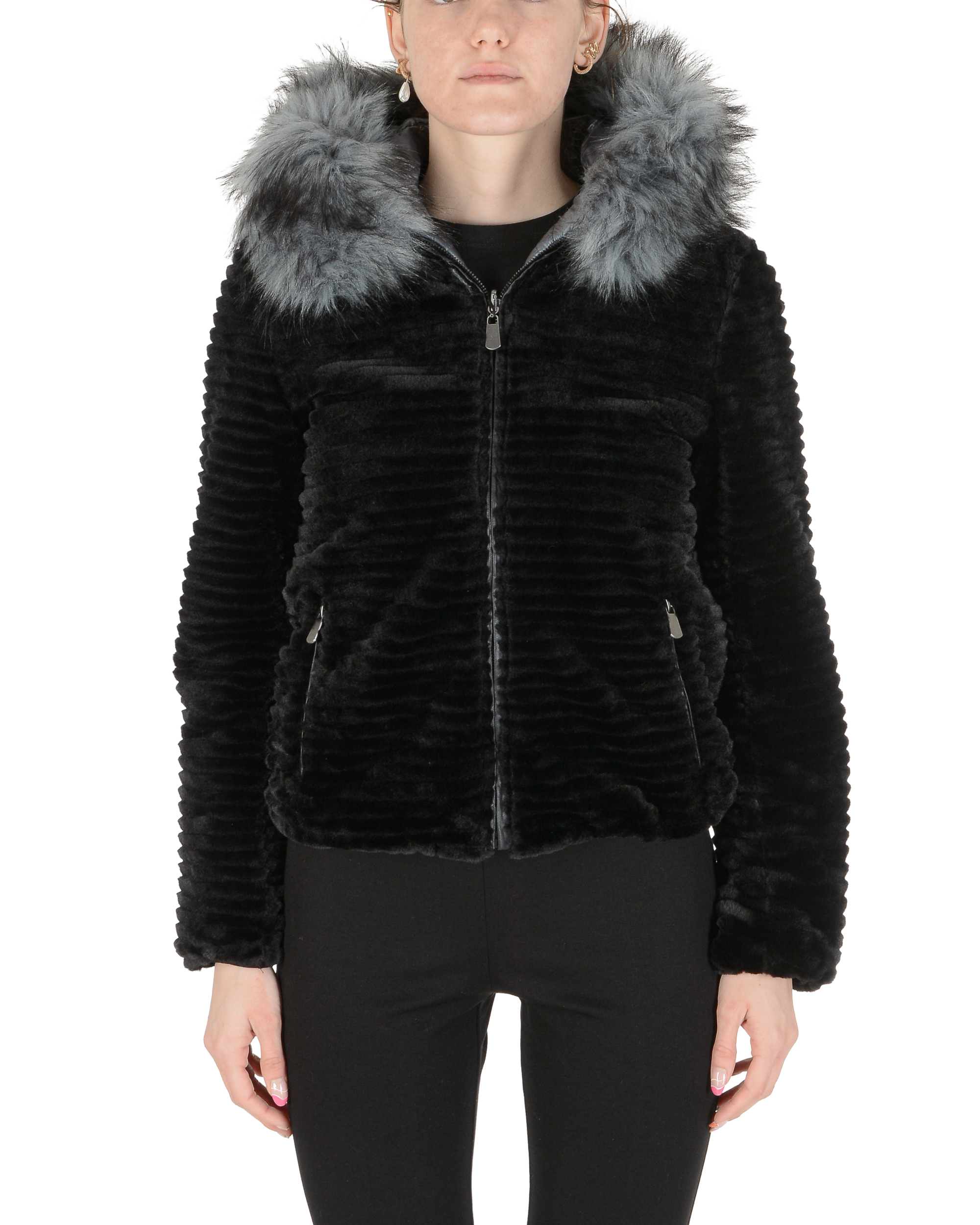 19V69 Italia Chaqueta de mujer Negro Gris ARIA NEGRO GRIS