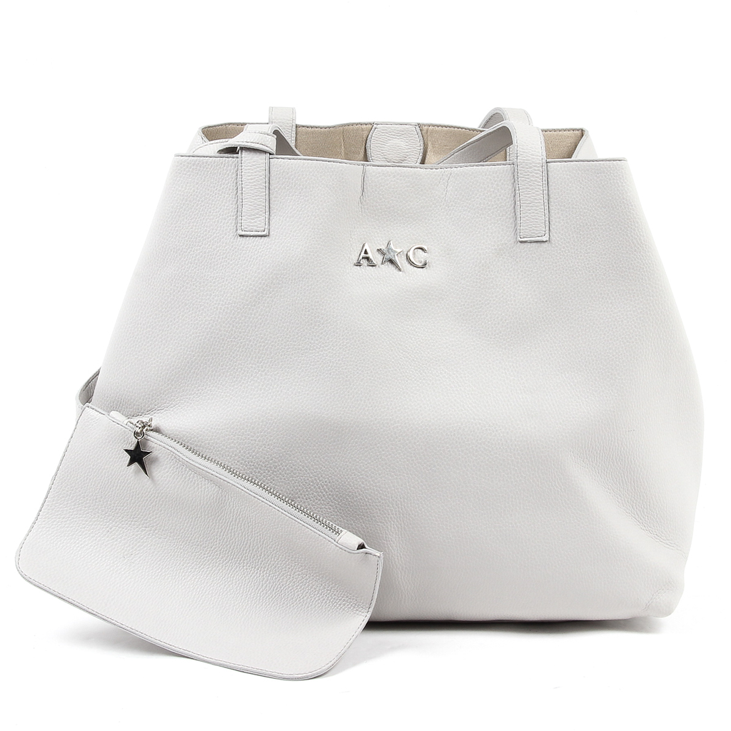 Bolso de mano para mujer Andrew Charles gris claro RACHEL