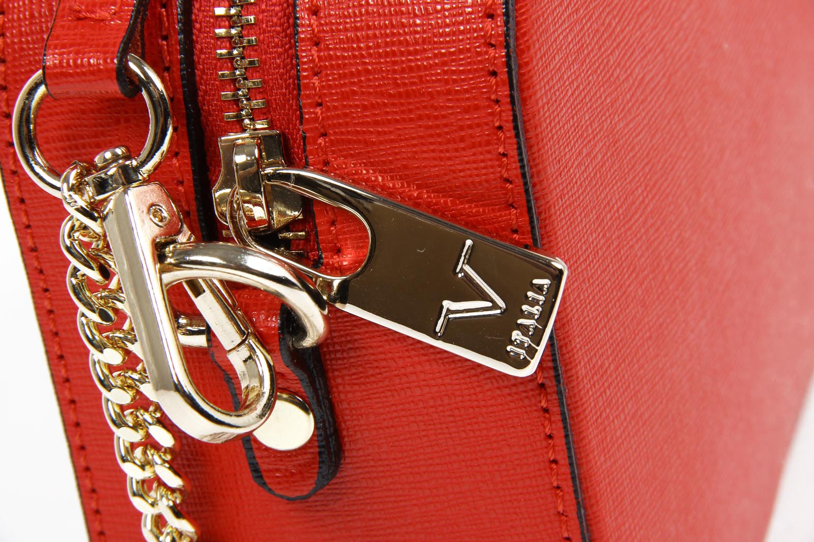 Bolso de mano para mujer V 1969 Italia V001 SAFFIANO ROJO