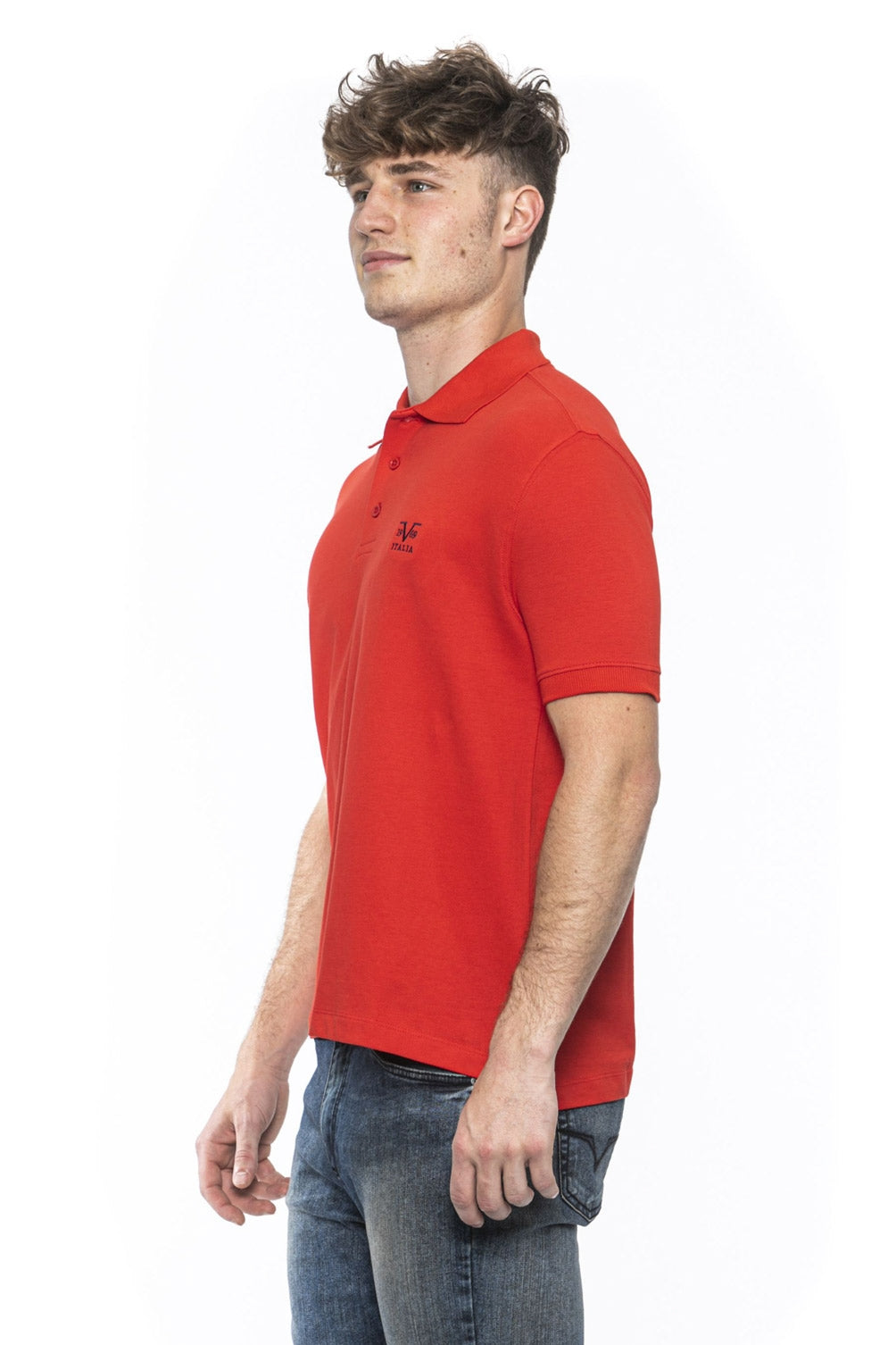 19V69 Italia Polo Hombre Rojo RICAMO ROJO