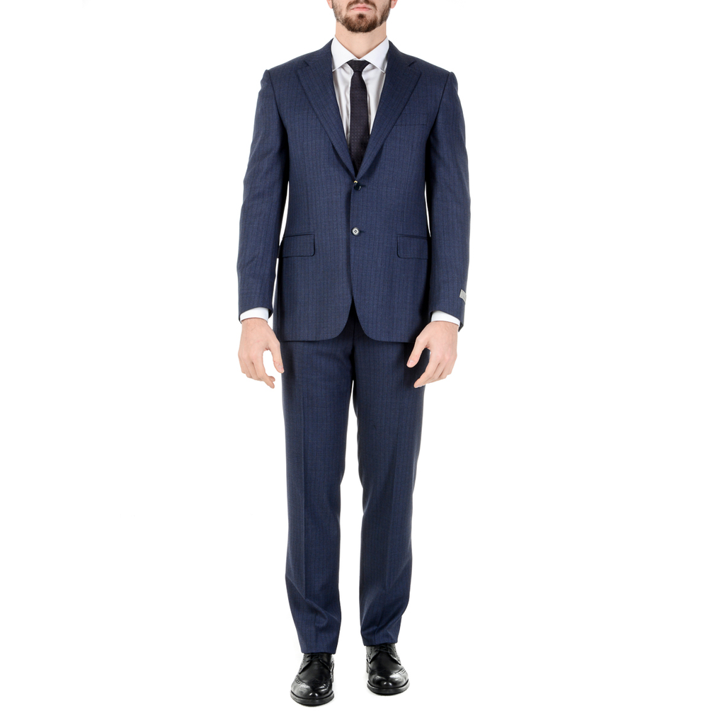 Canali Mens Suit Long Sleeves Blue