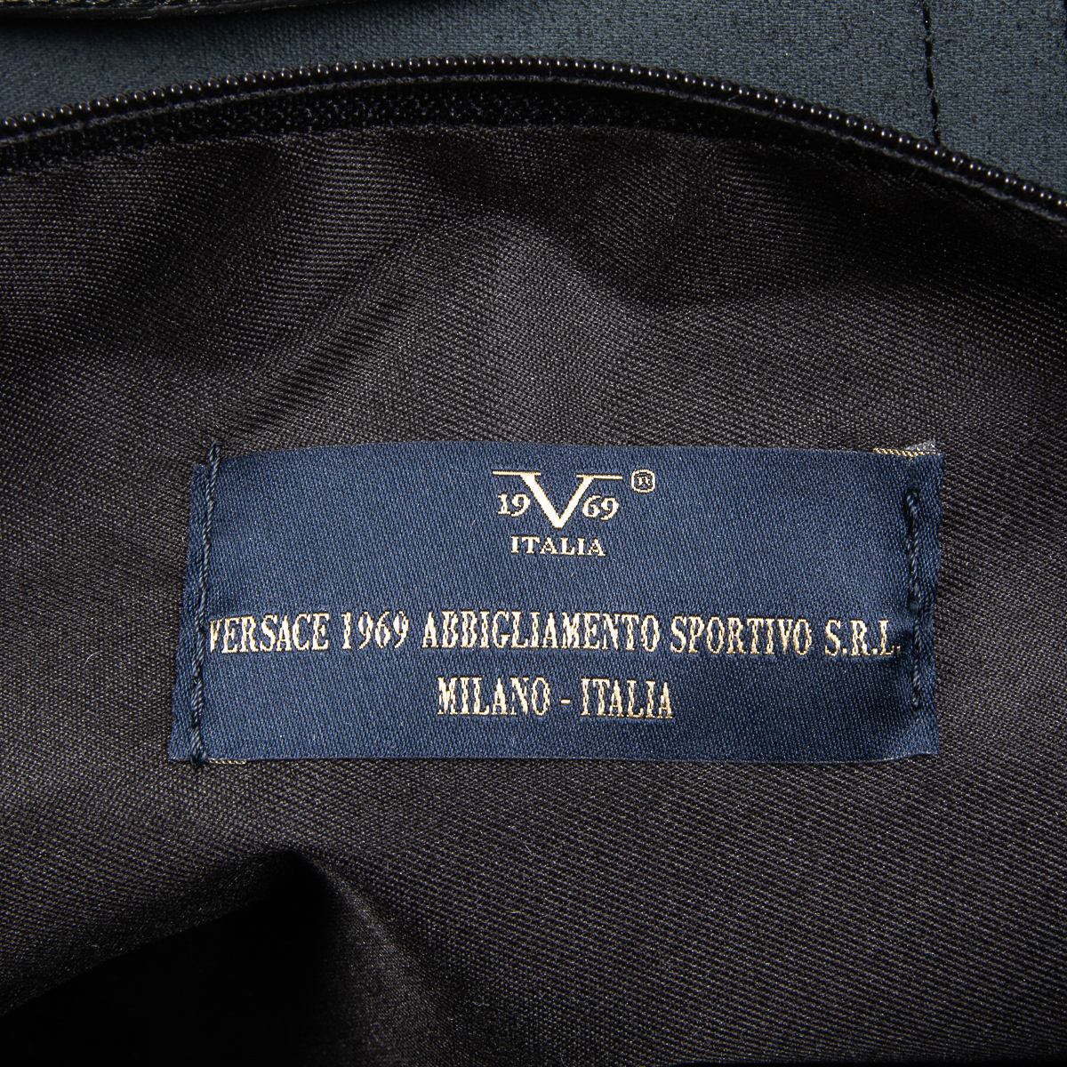 Bolso de mano para mujer V 1969 Italia en JERSEY negro