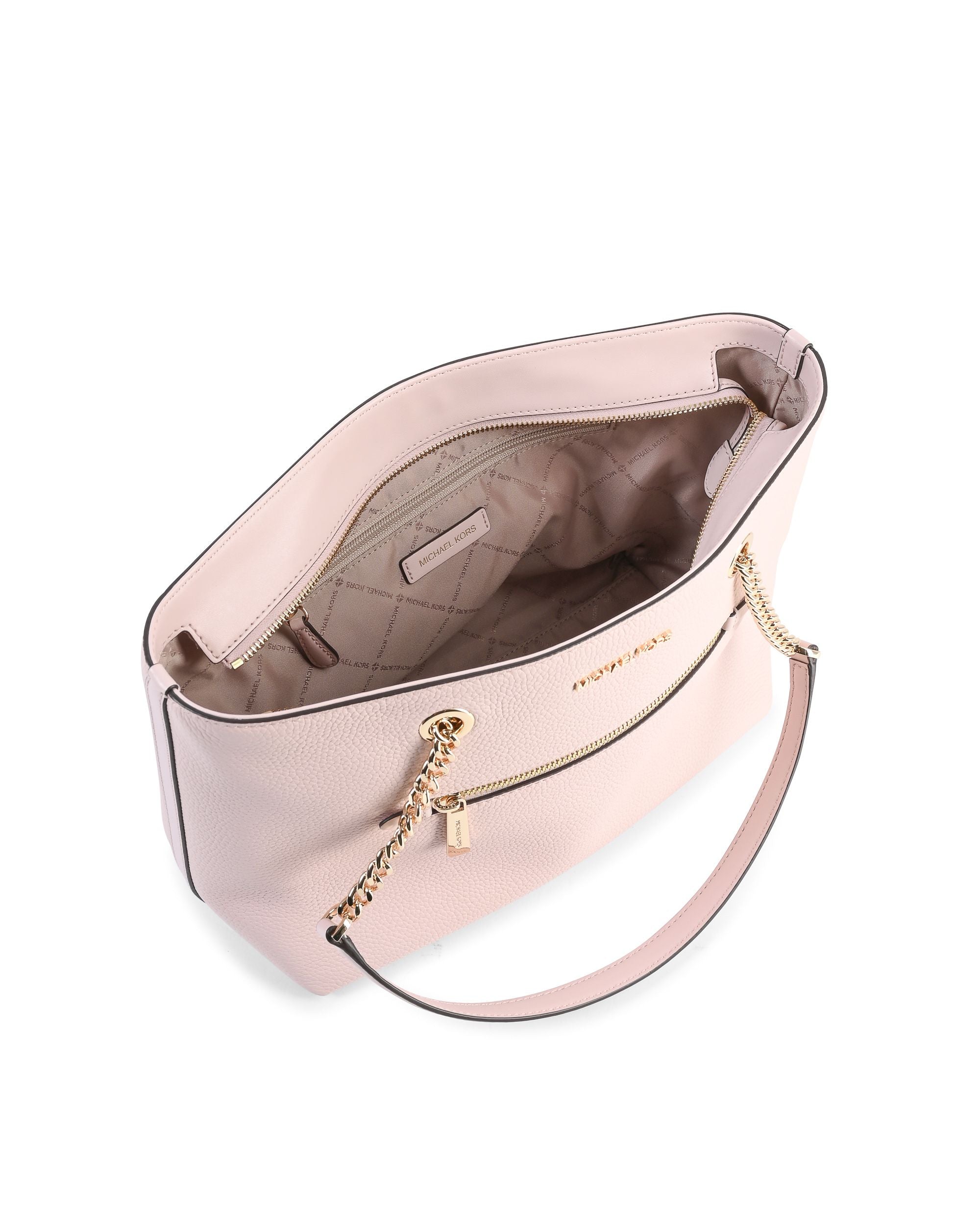 Bolso tote mediano con cadena y cremallera delantera de Michael Kors 35F2GTTT2L POWDER BLUSH