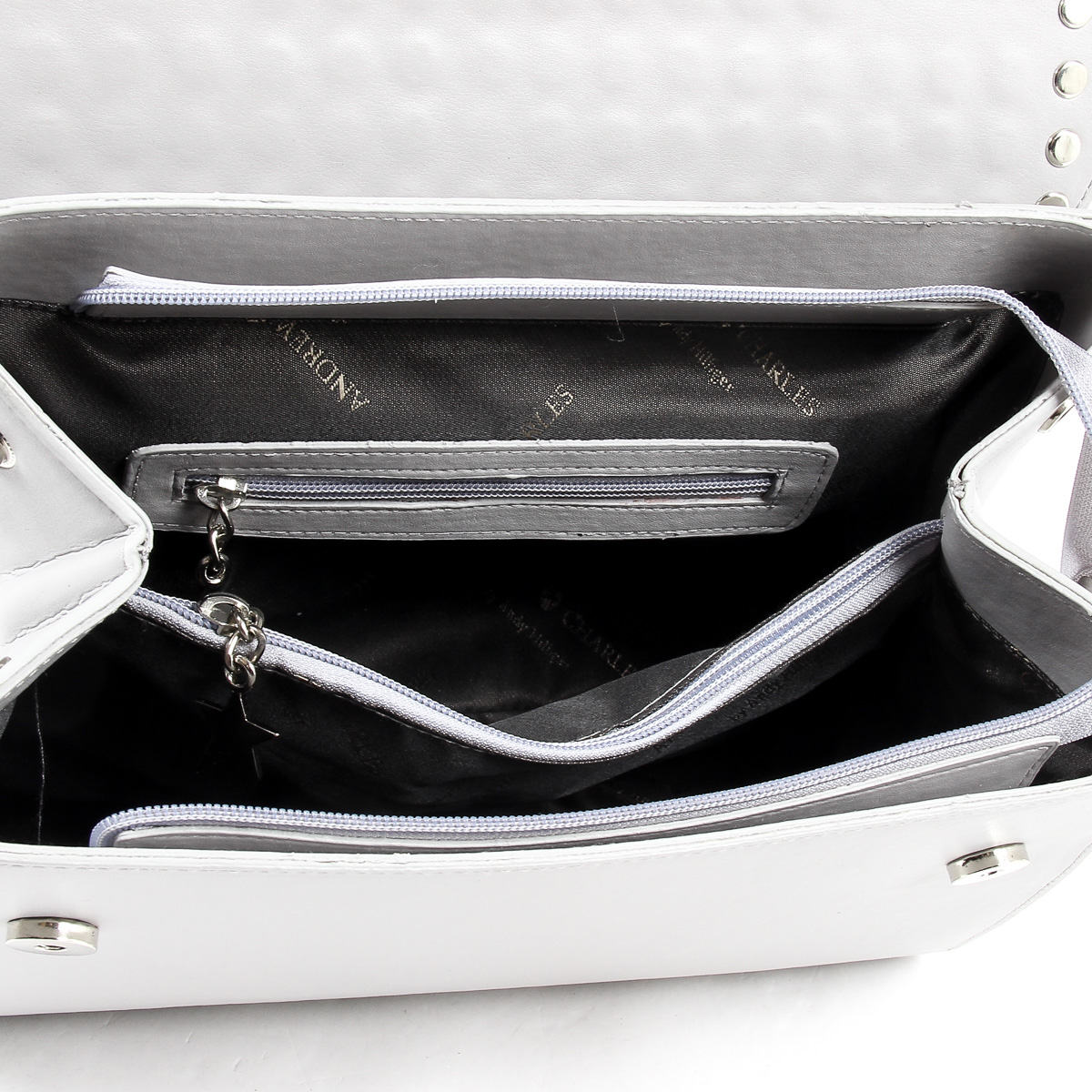 Bolso de mano Andrew Charles para mujer, gris claro, BROOKLYN