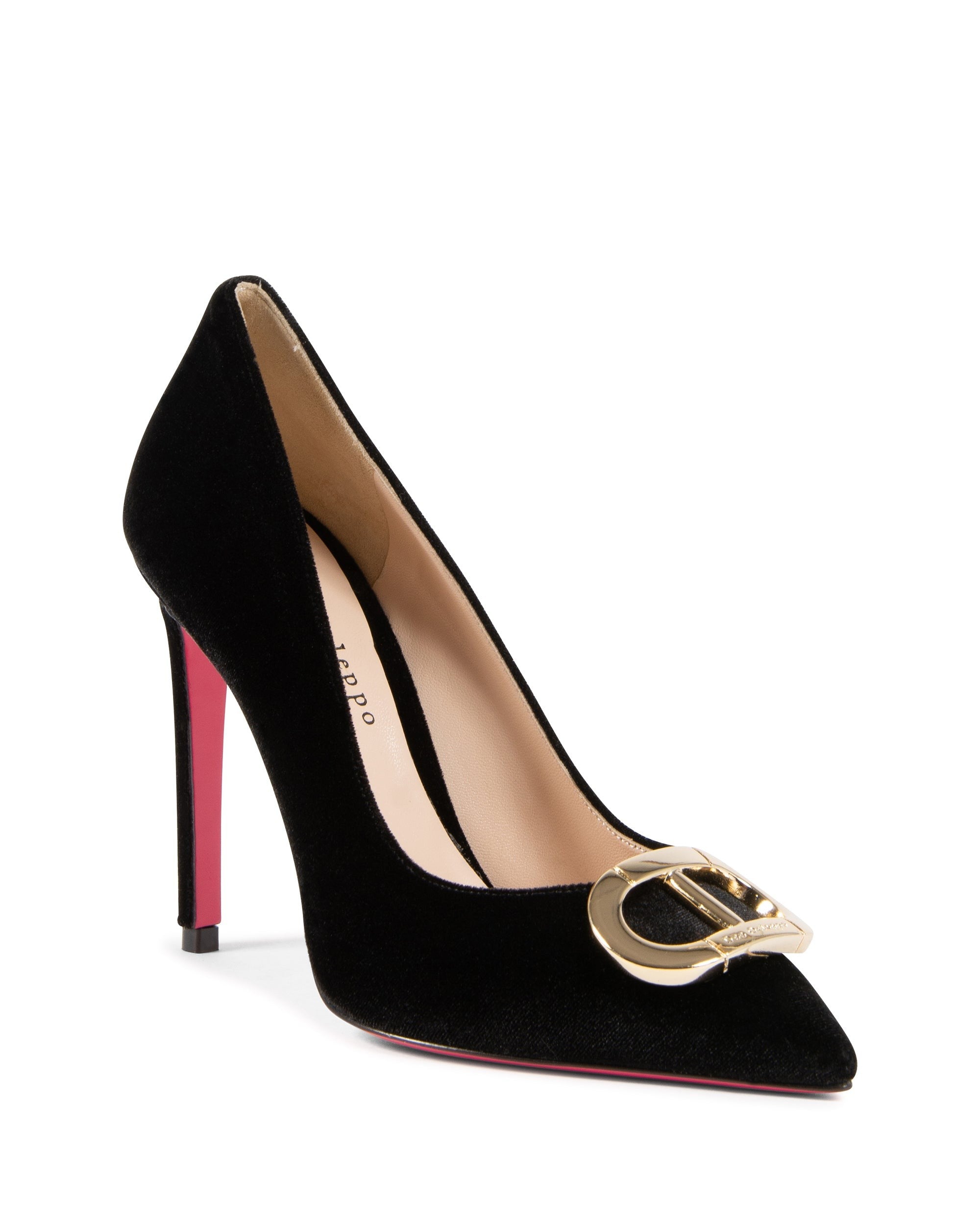 Zapatos de fiesta de oficina de terciopelo negro