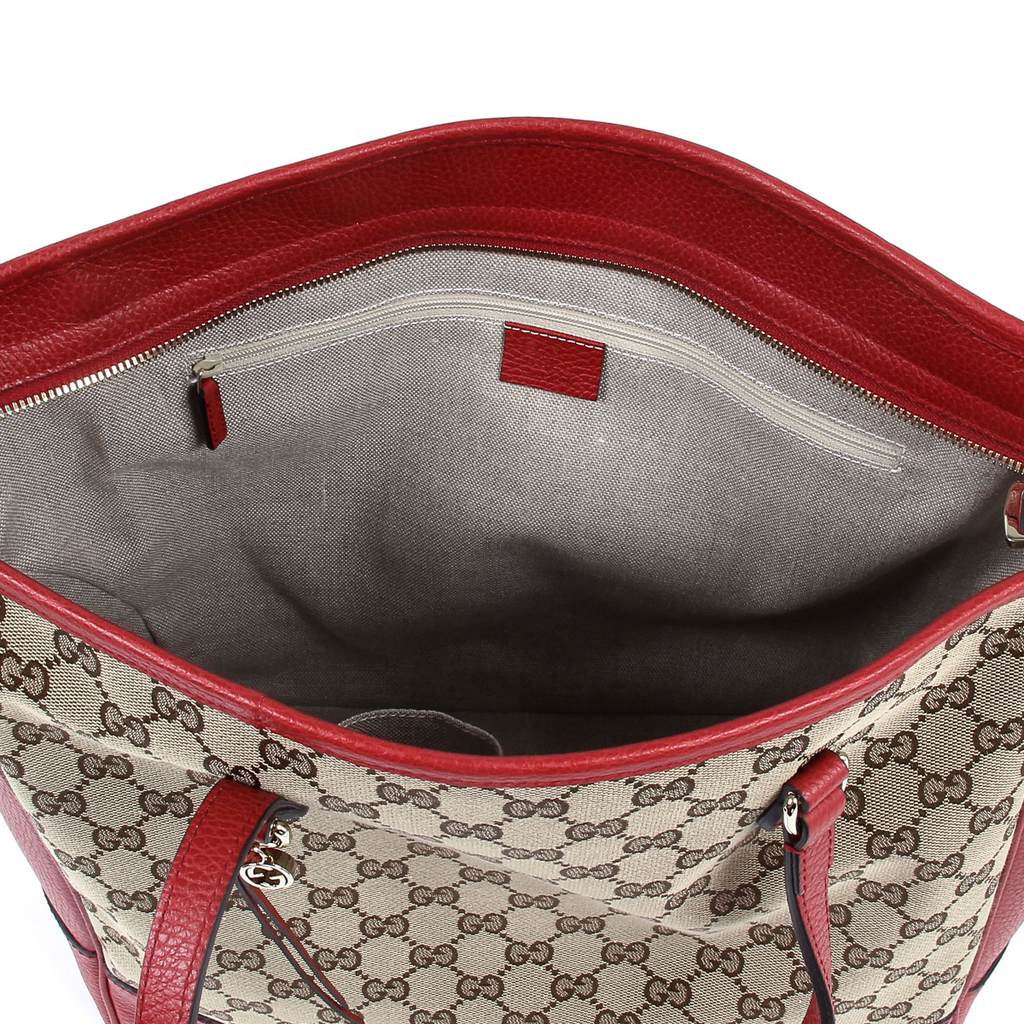 Gucci Womens Handbag GG Guccissima Red 449242 8606