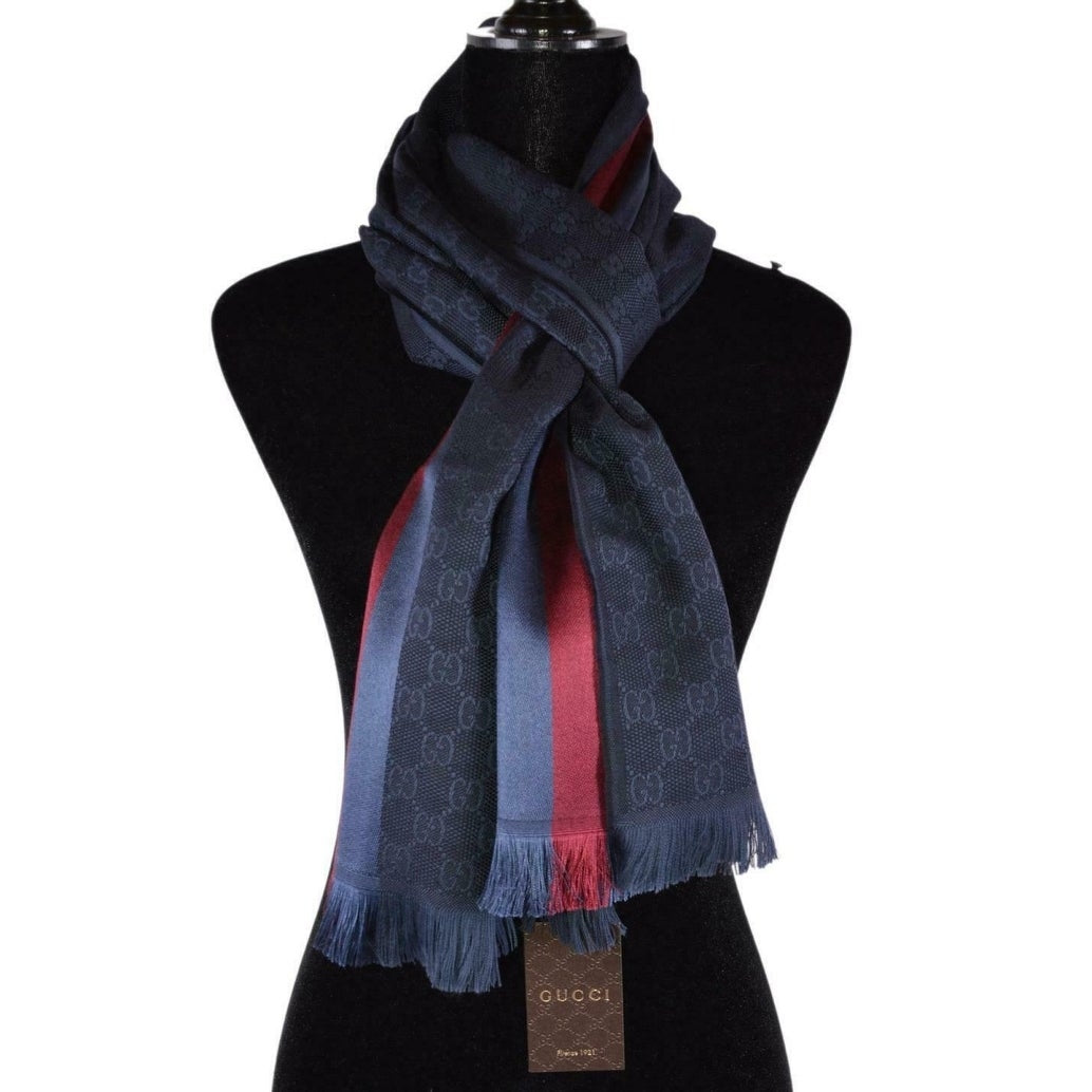 Bufanda Gucci para hombre 35x180 azul