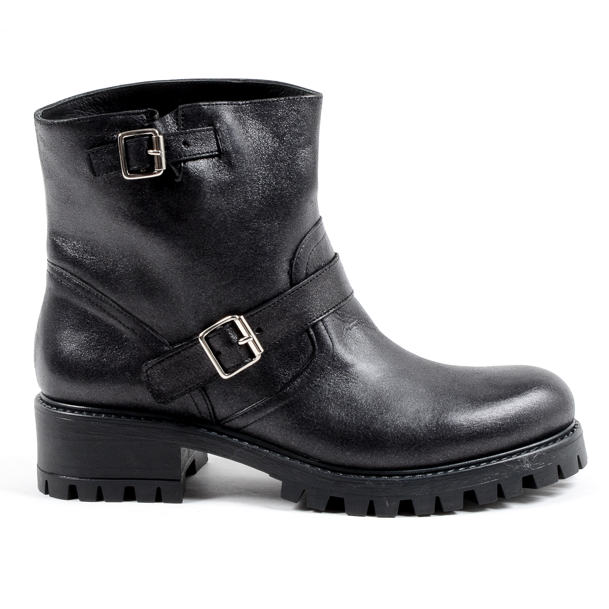V 1969 Italia Bota corta para mujer negra AMALFI