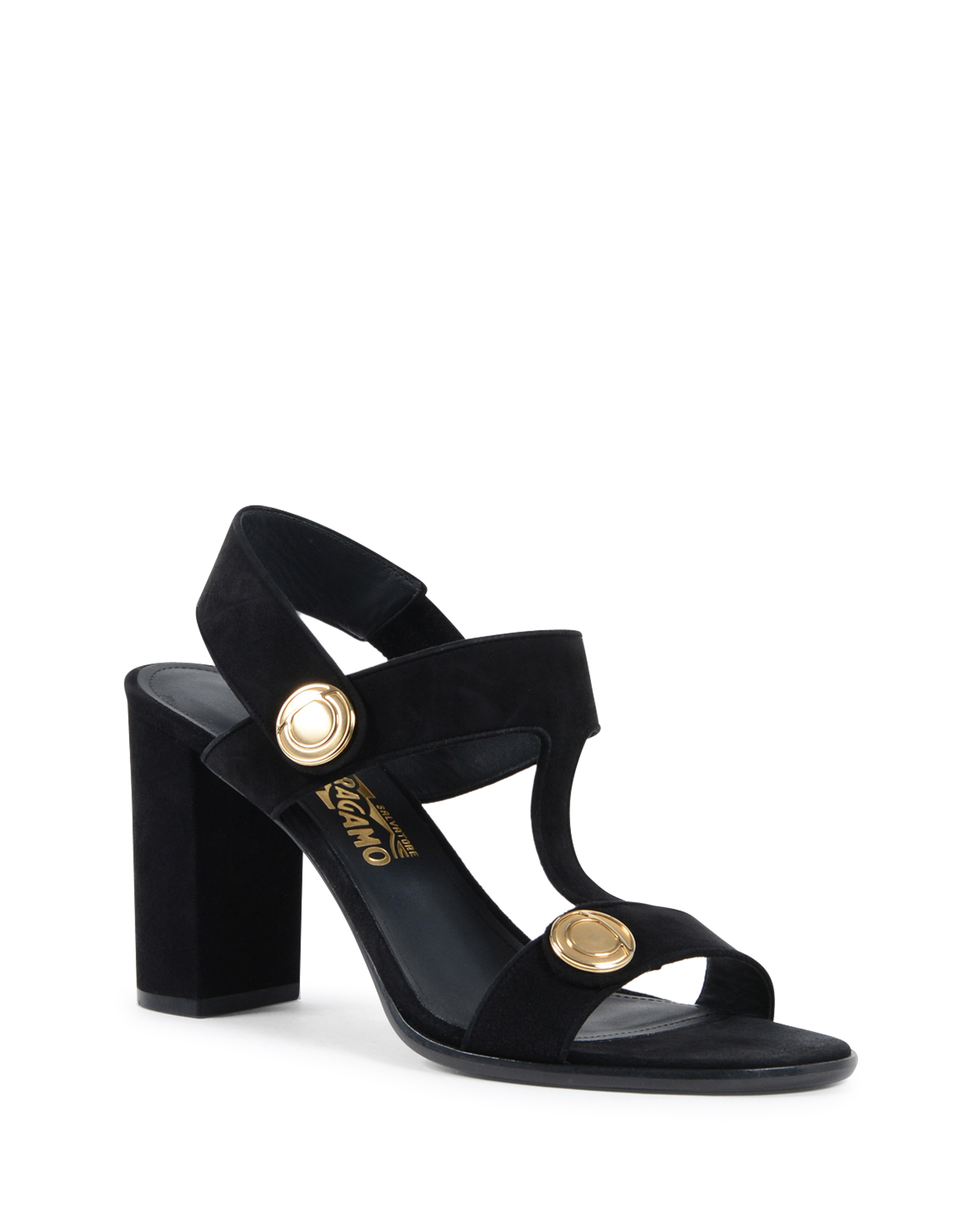 Sandalia Salvatore Ferragamo para mujer negra EDICT