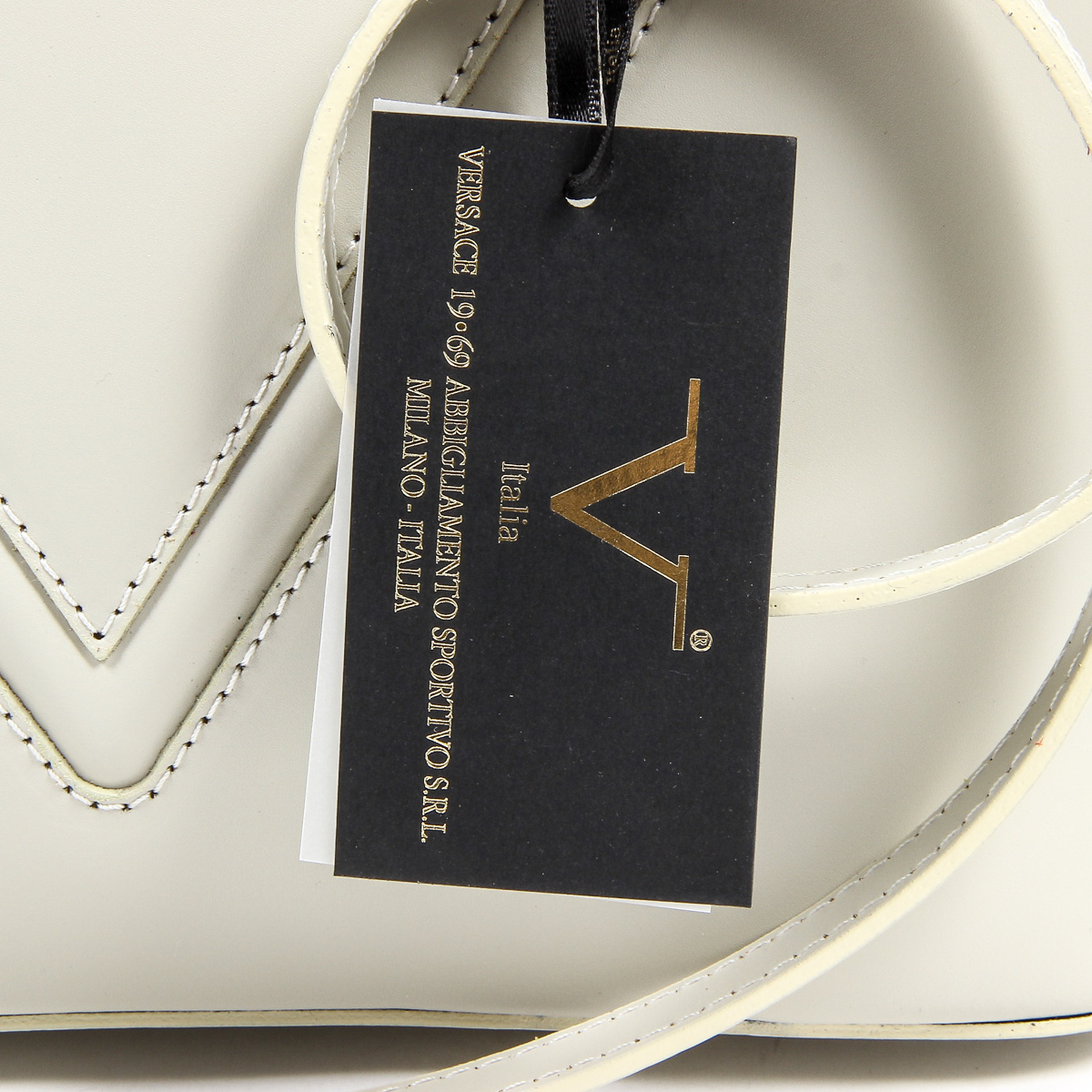 Bolso de mano para mujer V 1969 Italia V004-S RUGA CREMA
