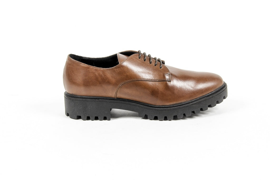 Zapatos con cordones para mujer V 1969 Italia C01 VITELLO MARRONE
