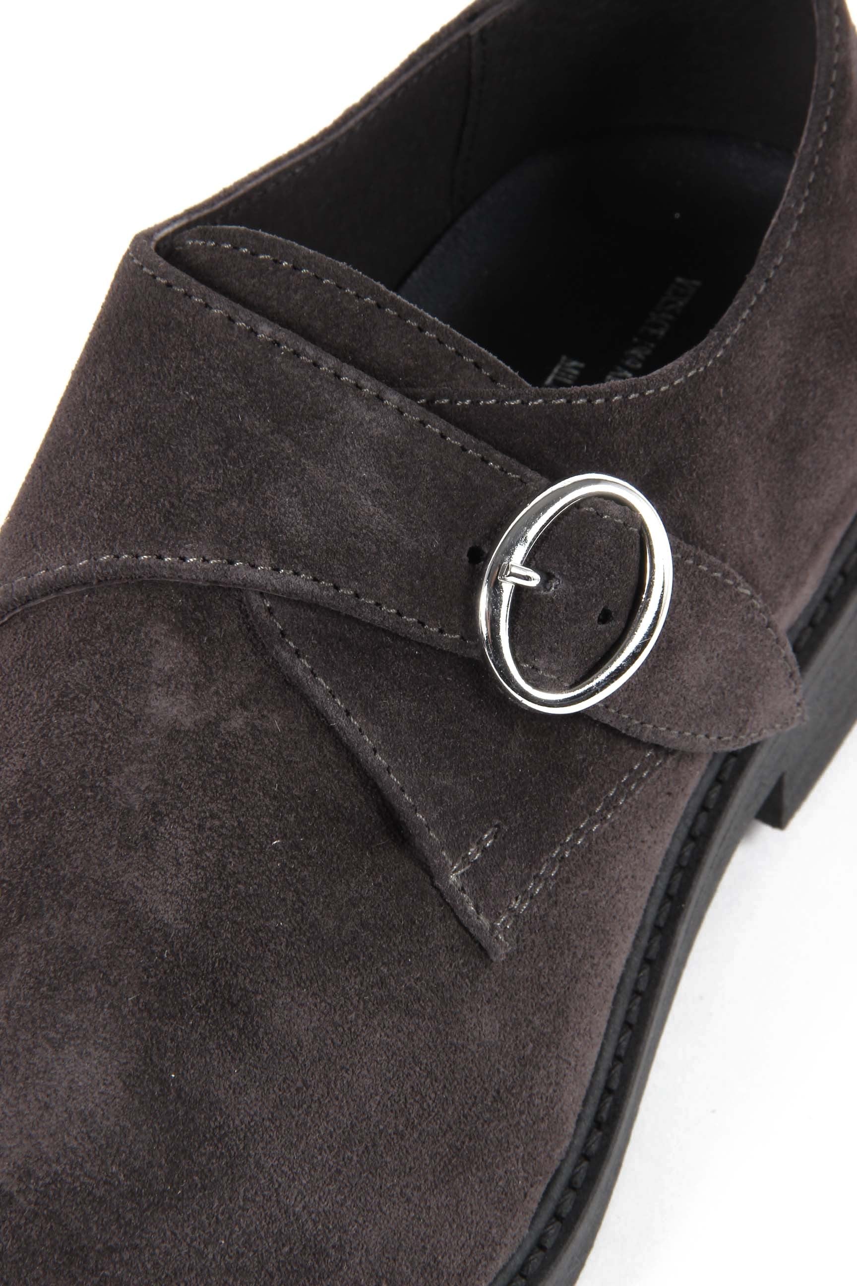 V 1969 Italia Zapato tipo monje para hombre con correa V134 CAMOSCIO GRIGIO INVERNALE