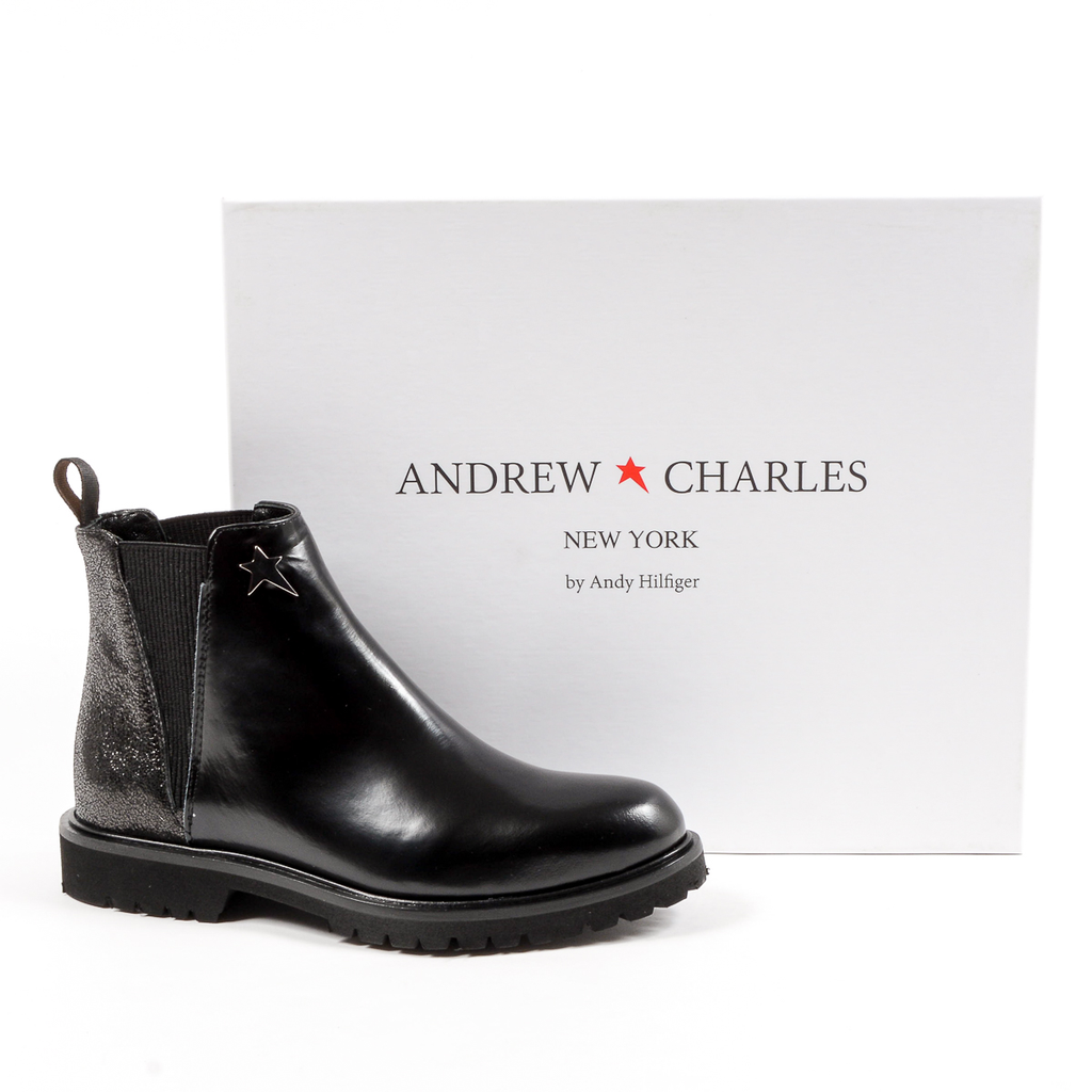 Andrew Charles Womens Ankle Boot Black CHRISTINA