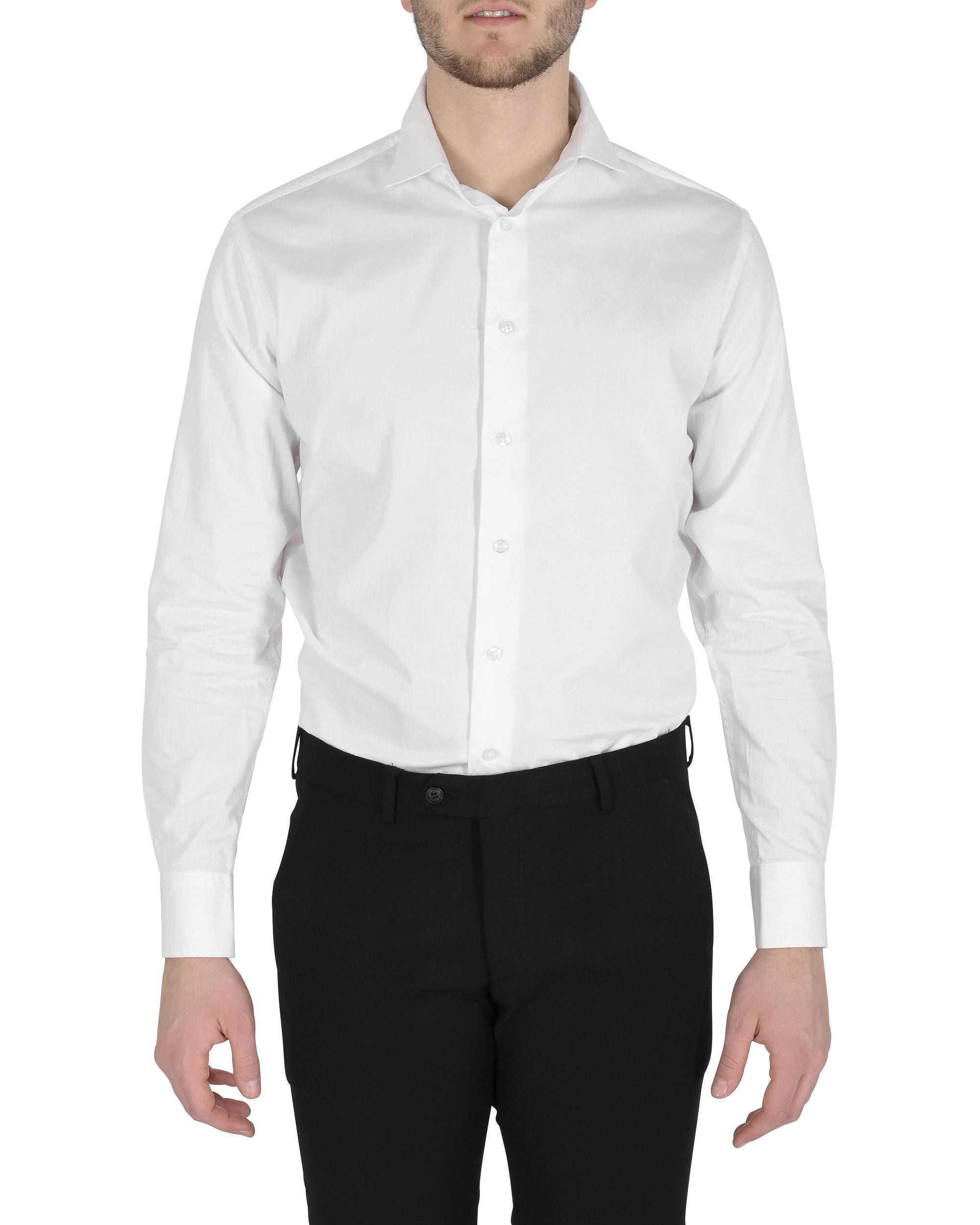 Camisa italiana para hombre 19V69 COOPER BLANCO