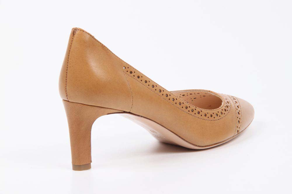 V 1969 Italia - Zapatos de tacón bajo para mujer 5632-LAU55 PE JOLLYCG NAPPA JOLLY COGNAC