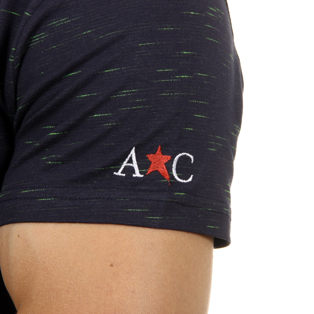 Andrew Charles Mens T-Shirt Short Sleeves V-Neck Dark Blue AARON
