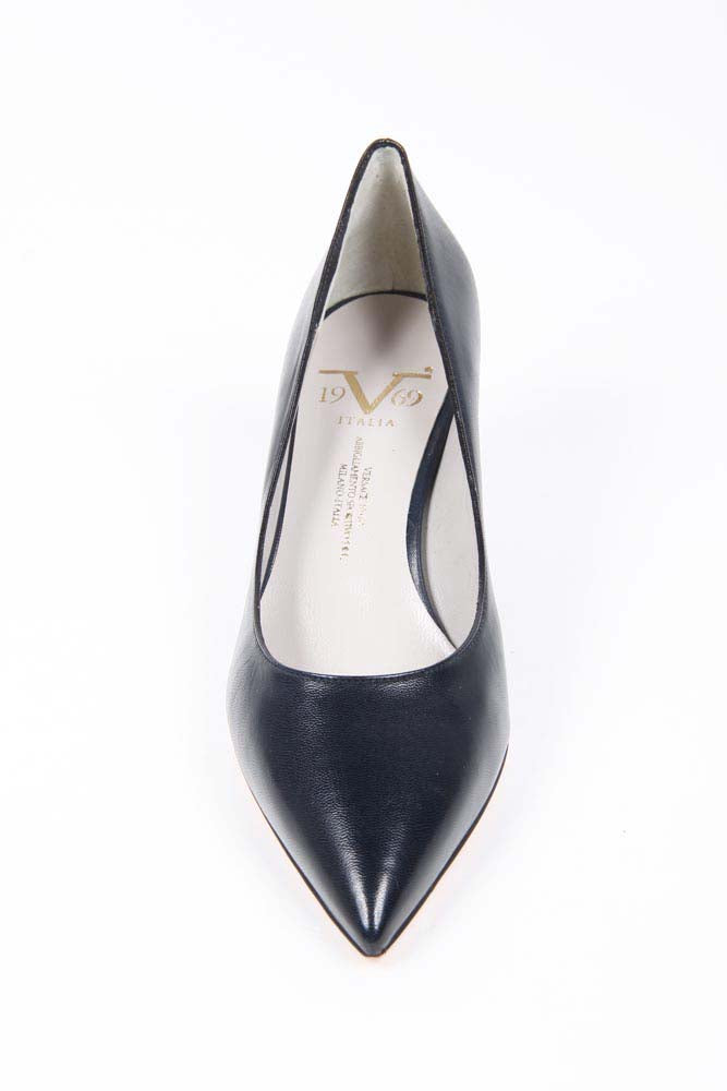 V 1969 Italia Zapatos de salón con tacón bajo para mujer 5534-LID55 PE ELIOS15BL CAPRETTO ELIOS BLU PRUSSI