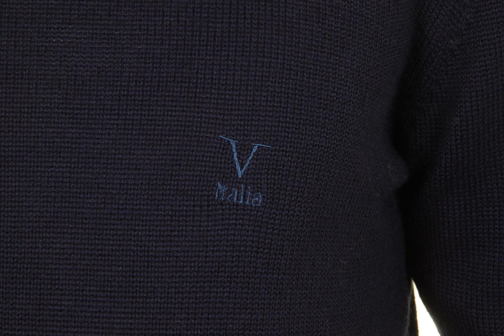 Suéter de cuello redondo para hombre V 1969 Italia 9802 GIROCOLLO BLU NAVY