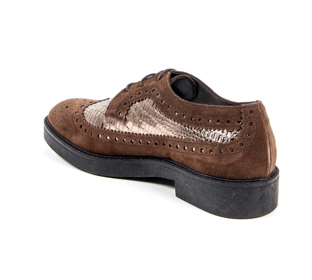 V 1969 Italia Zapato Brogue para Mujer B1670 TERCIOPELO + PIETRA T. MORO