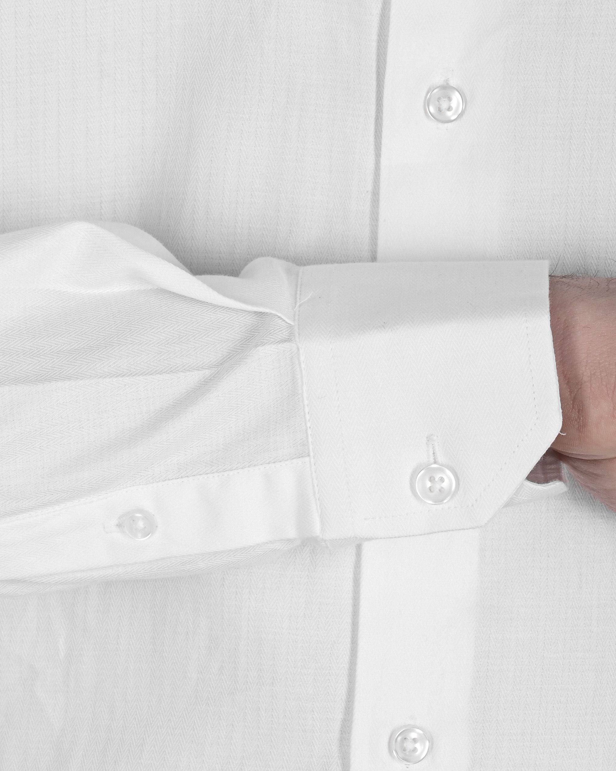 Camisa italiana para hombre 19V69 BRANDON WHITE