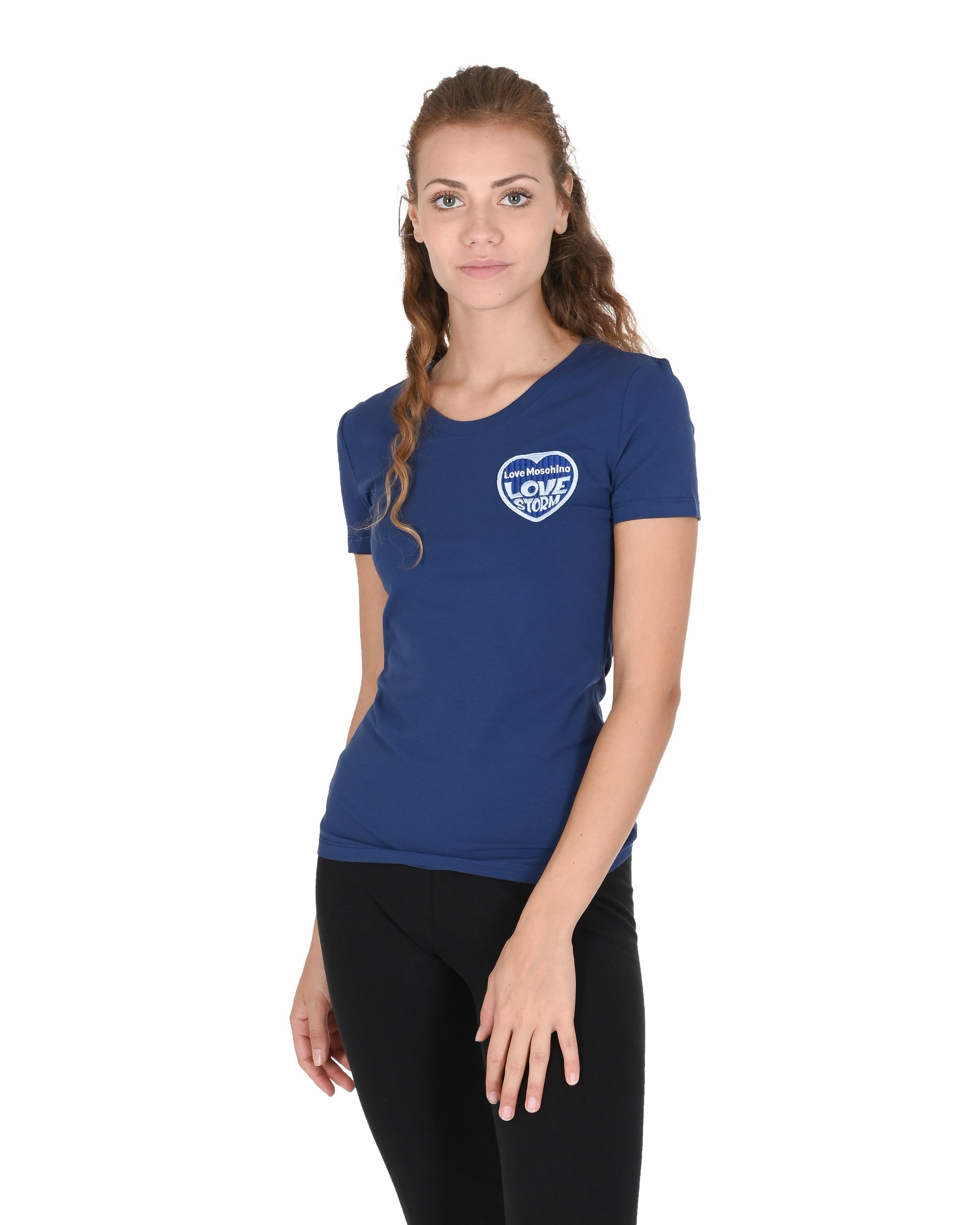 Camiseta Love Moschino para mujer W 4 H19 80 E 1951 Y57 AZUL