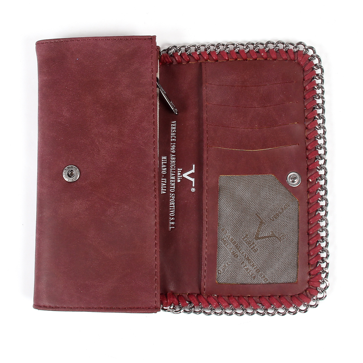 V 1969 Italia Monedero de mujer rojo oscuro VENUS
