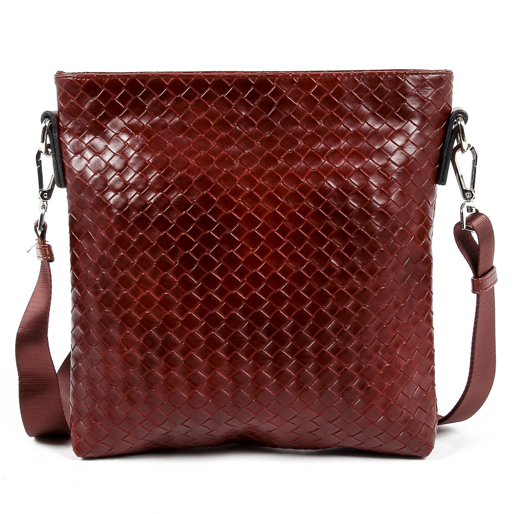 Bolso de hombro para hombre V 1969 Italia, color rojo oscuro ROD