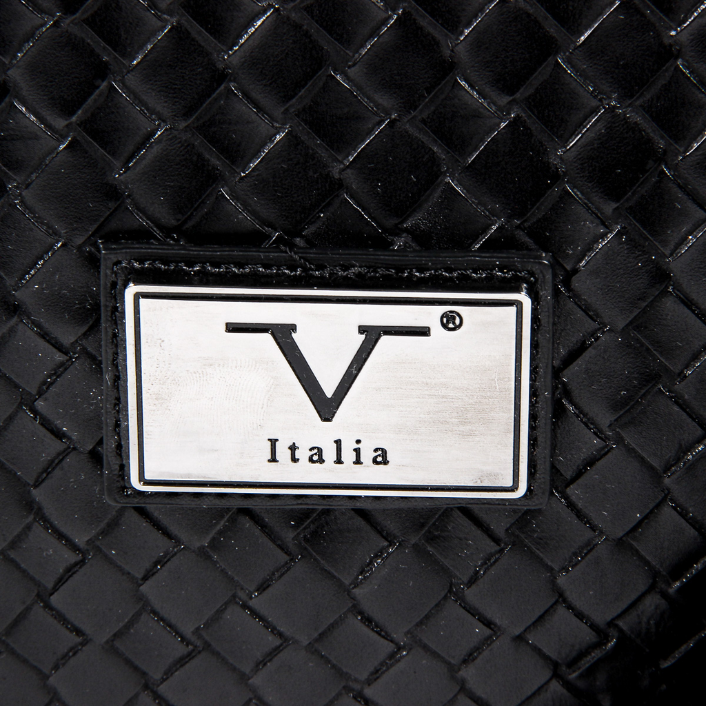 Bolso de mano para hombre V 1969 Italia negro LEROY