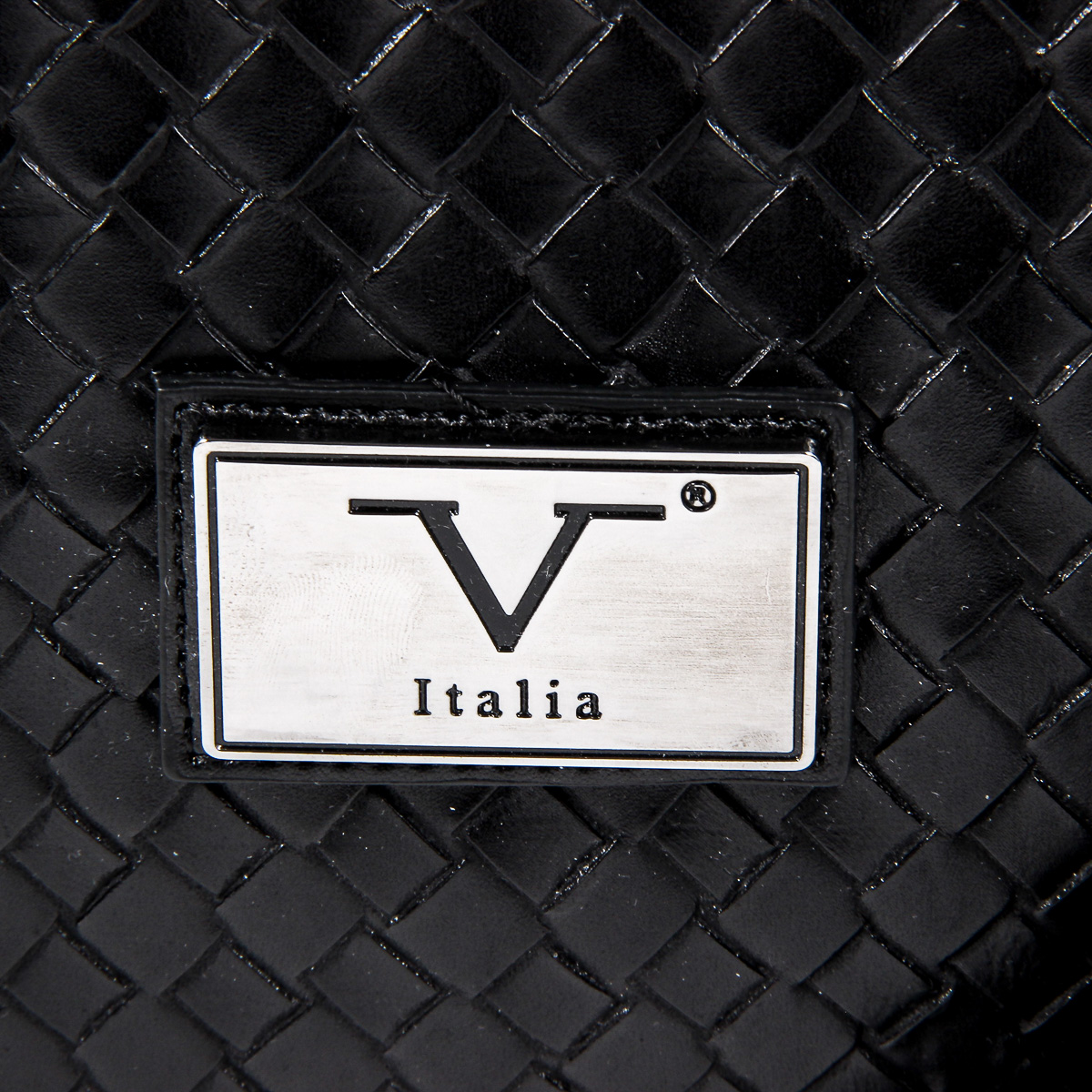 Bolso de mano para hombre V 1969 Italia negro LEROY