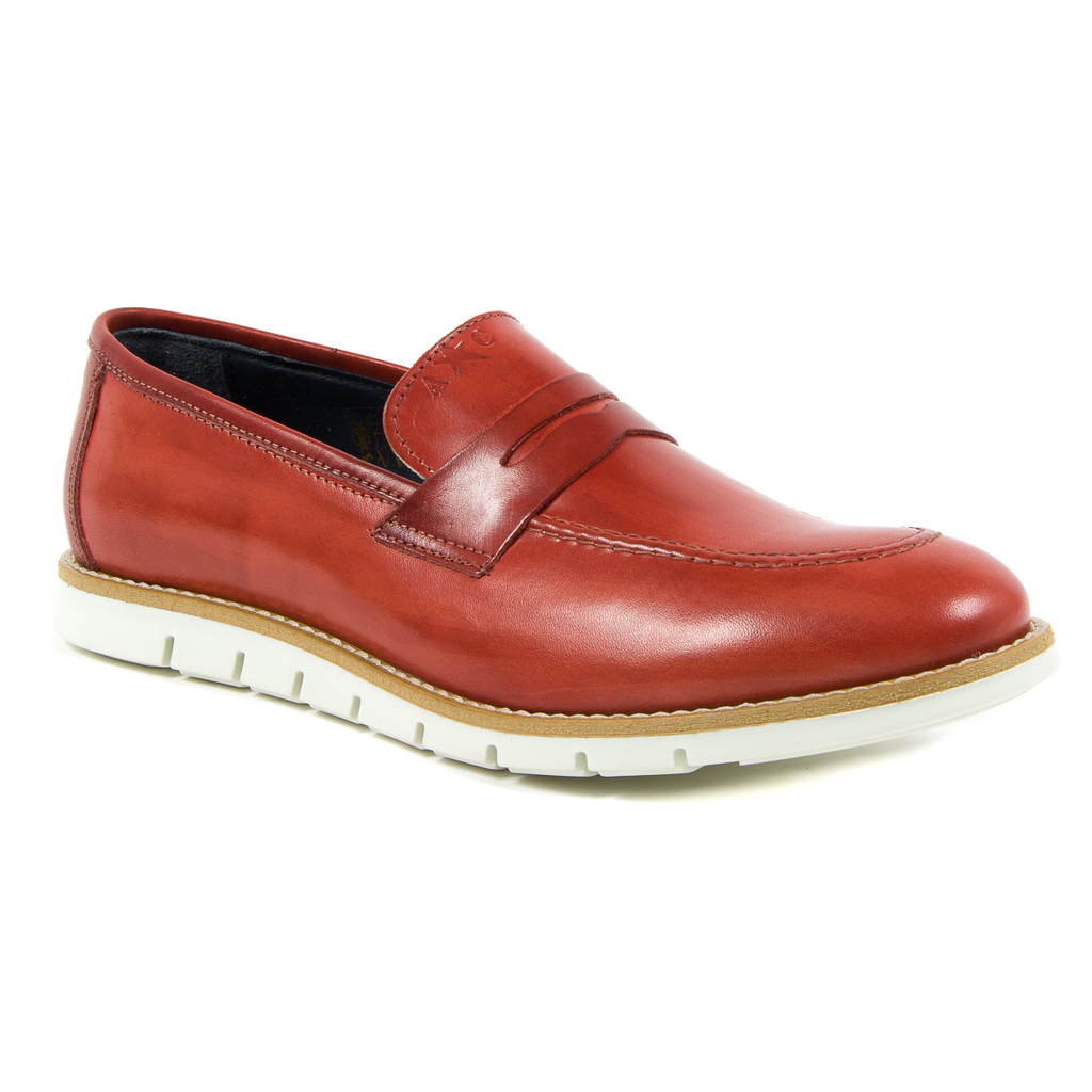 Mocasín Andrew Charles para hombre rojo SEAN