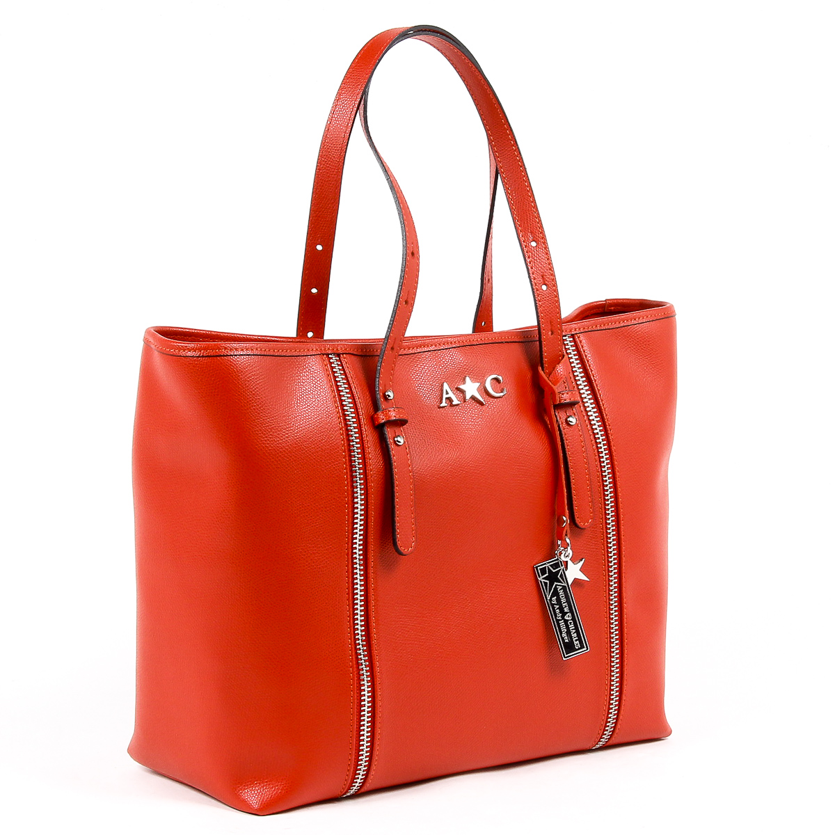 Andrew Charles Womens Handbag Red ETHEL