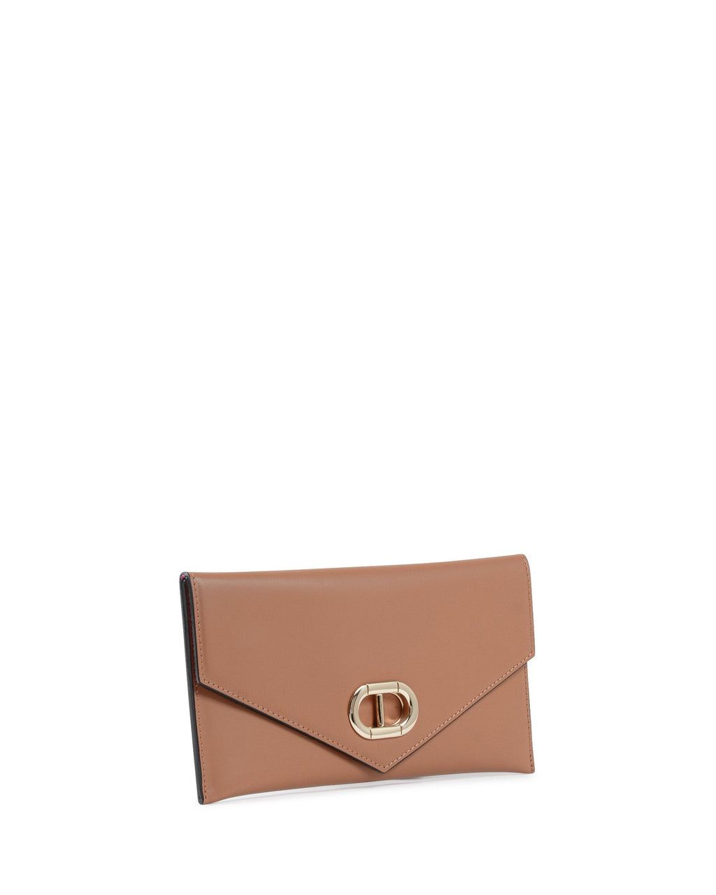 Cartera de piel tipo sobre - color tostado