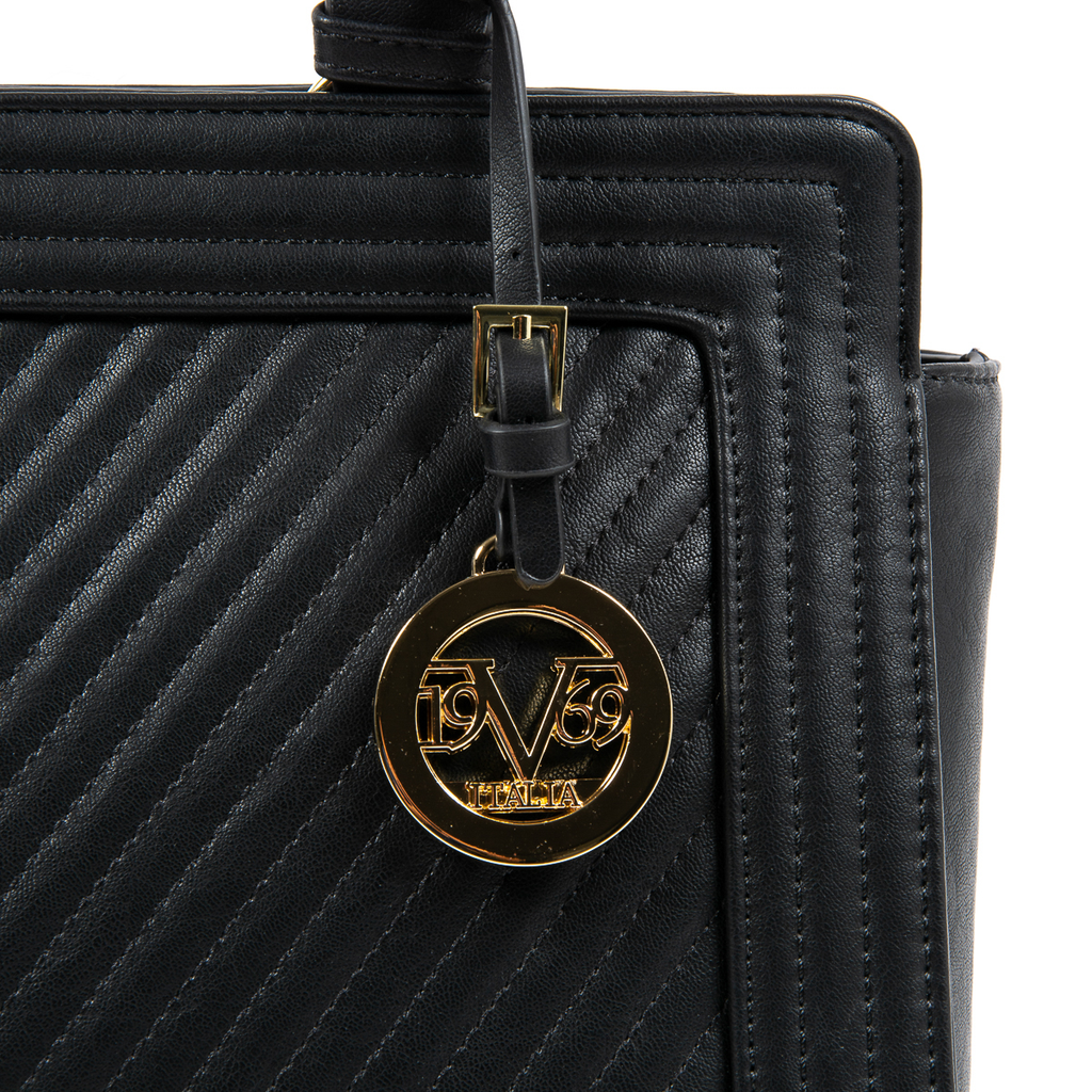 Bolso de mano para mujer V 1969 Italia Negro CRISTINA