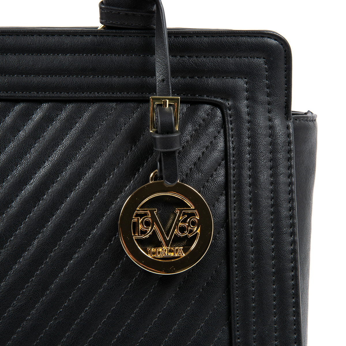 Bolso de mano para mujer V 1969 Italia Negro CRISTINA