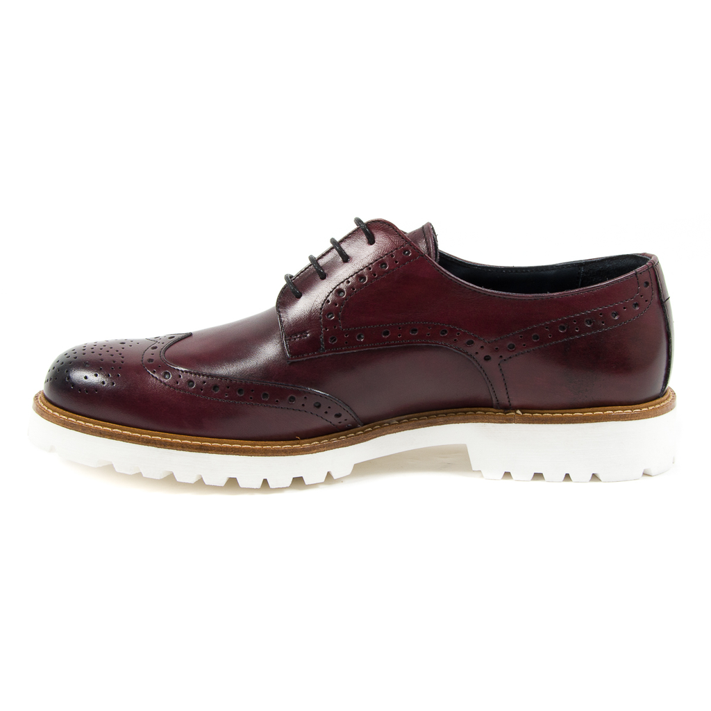 Andrew Charles - Zapatos brogue para hombre, color burdeos, EDWIN