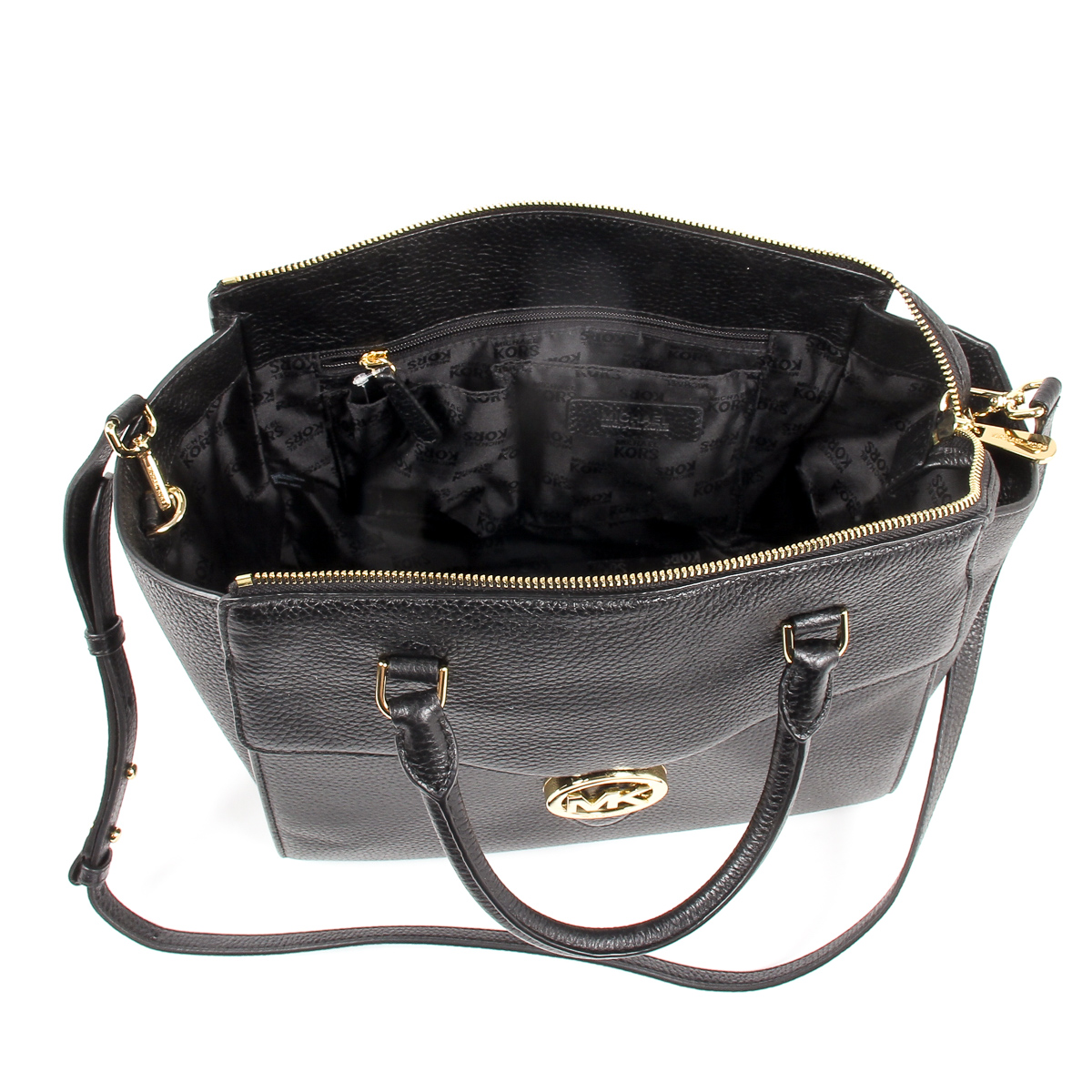 Michael Kors Womens Handbag VANNA 35T7GV3S3L BLACK