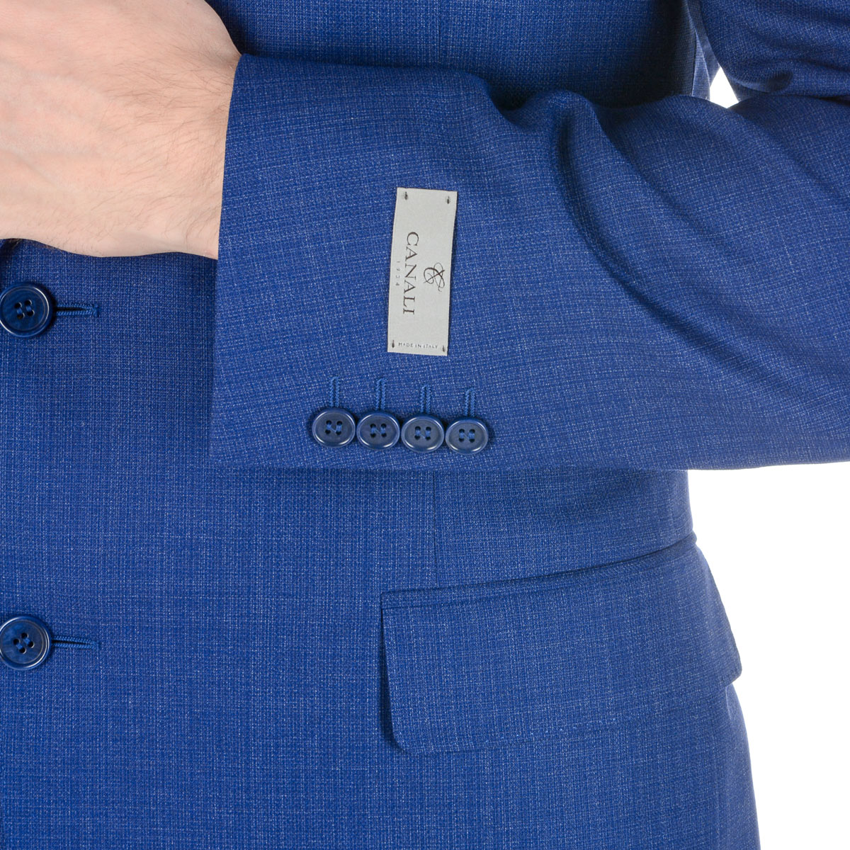 Canali Mens Suit Long Sleeves Blue