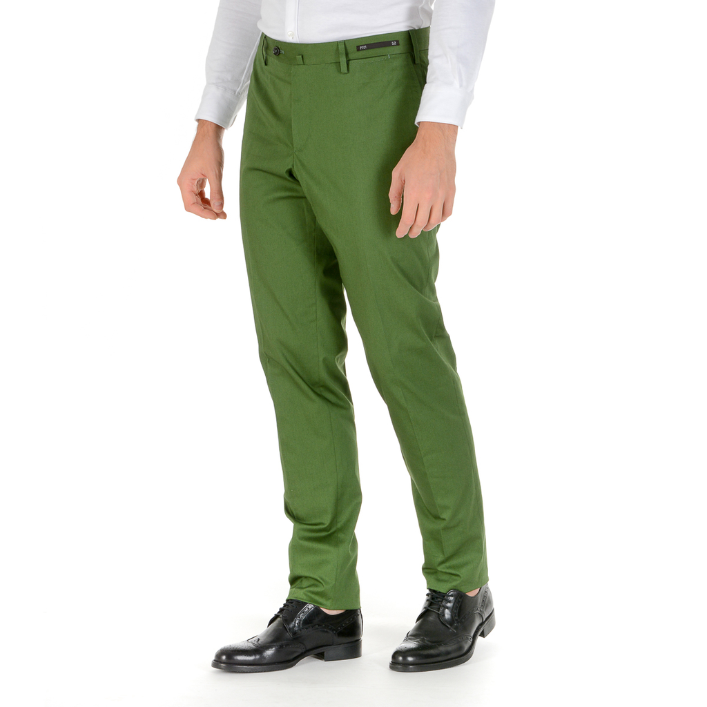 PT01 Pantalones de hombre Verde BUSINESS