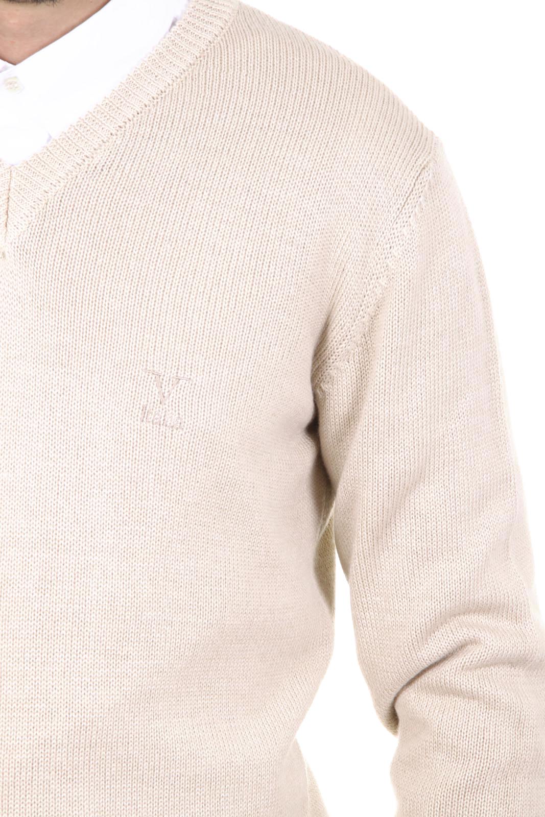 V 1969 Italia Jersey con cuello de pico para hombre 9803 SCOLLO V SABBIA