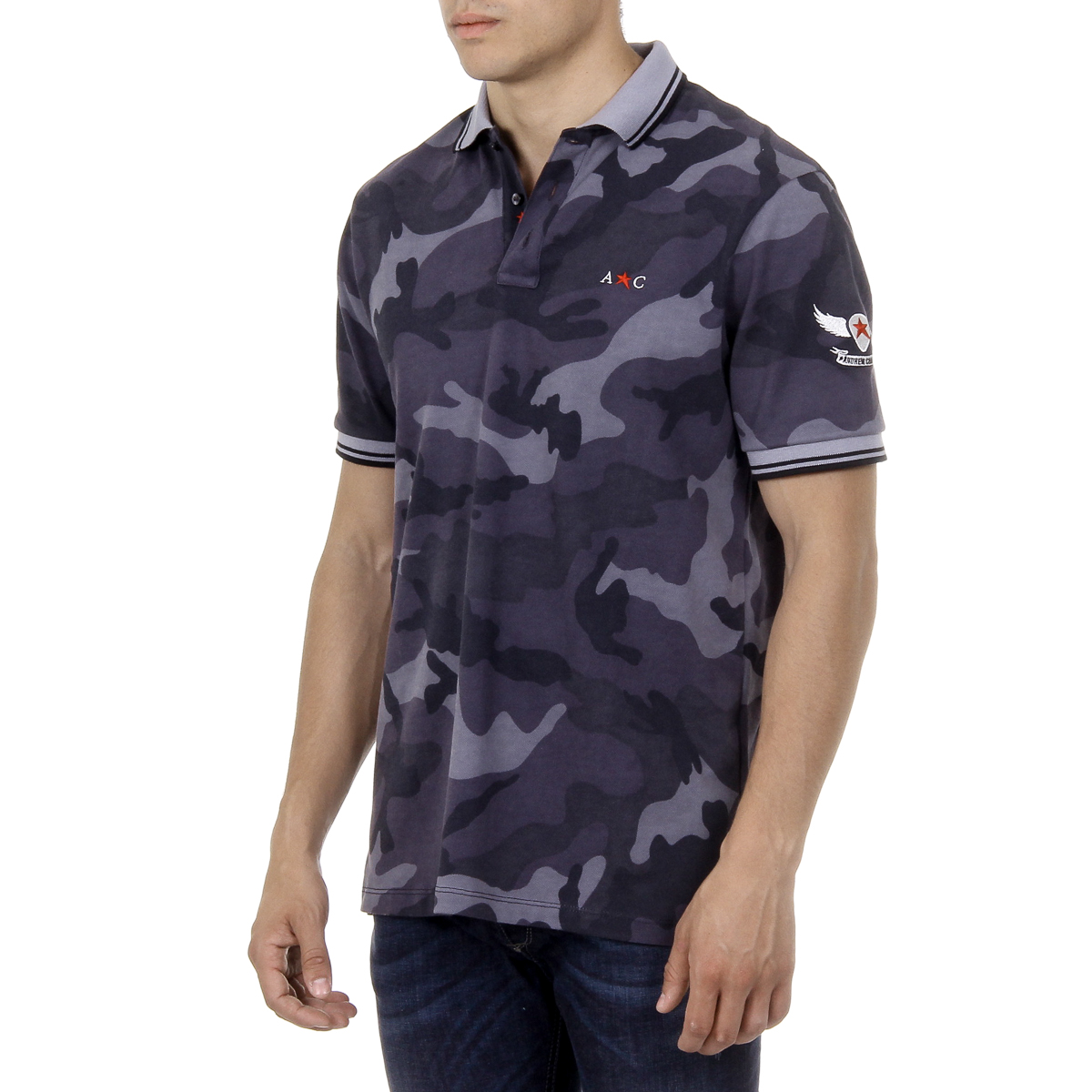 Polo Andrew Charles de manga corta para hombre, multicolor, STEVE