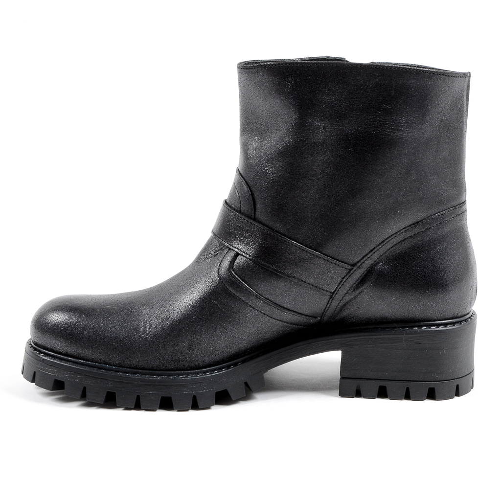V 1969 Italia Bota corta para mujer negra AMALFI