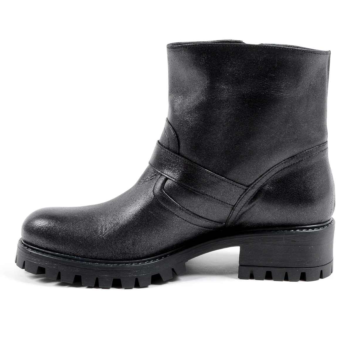 V 1969 Italia Bota corta para mujer negra AMALFI